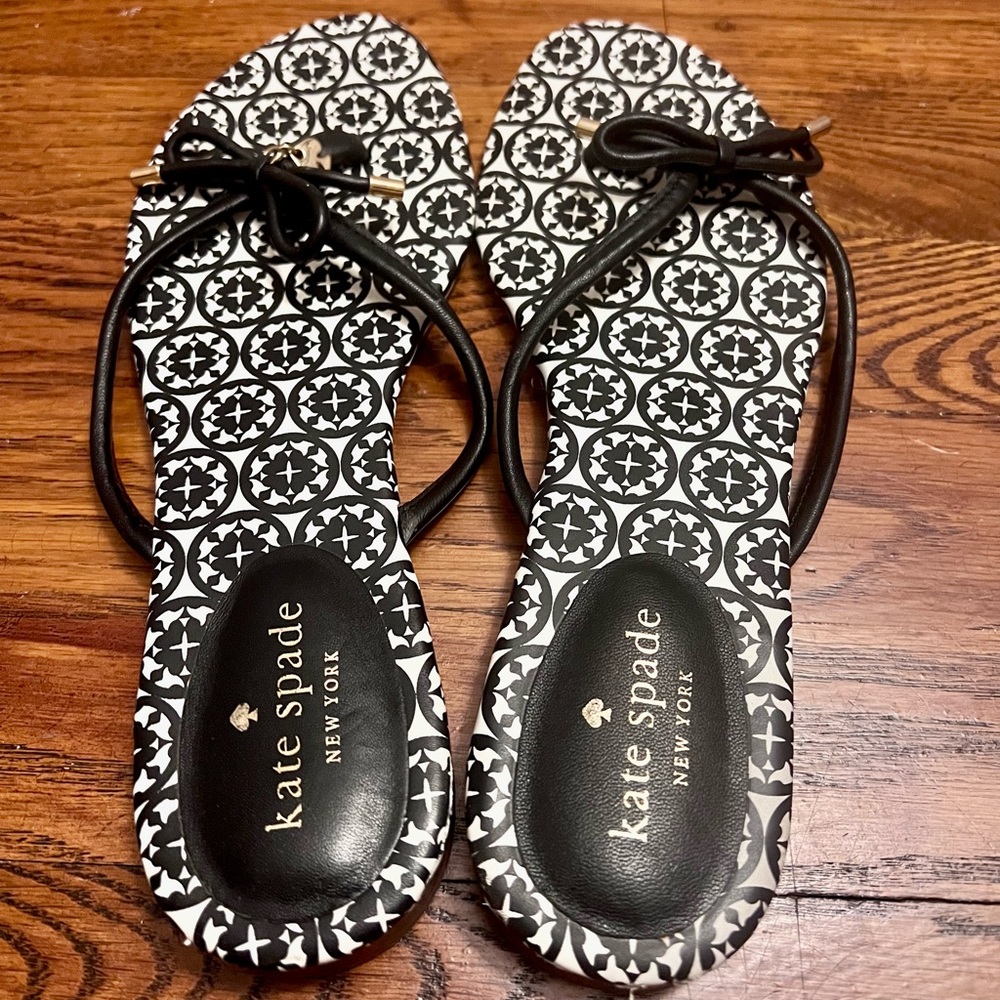 Kate Spade Black Thong Sandal